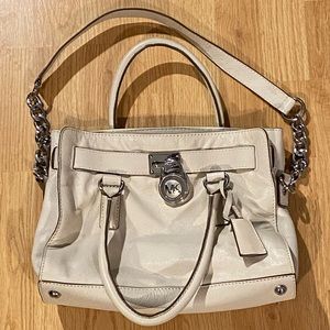 Michael Kors Ivory satchel with shoulder strap